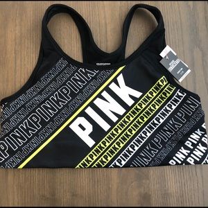 Pink sports bra